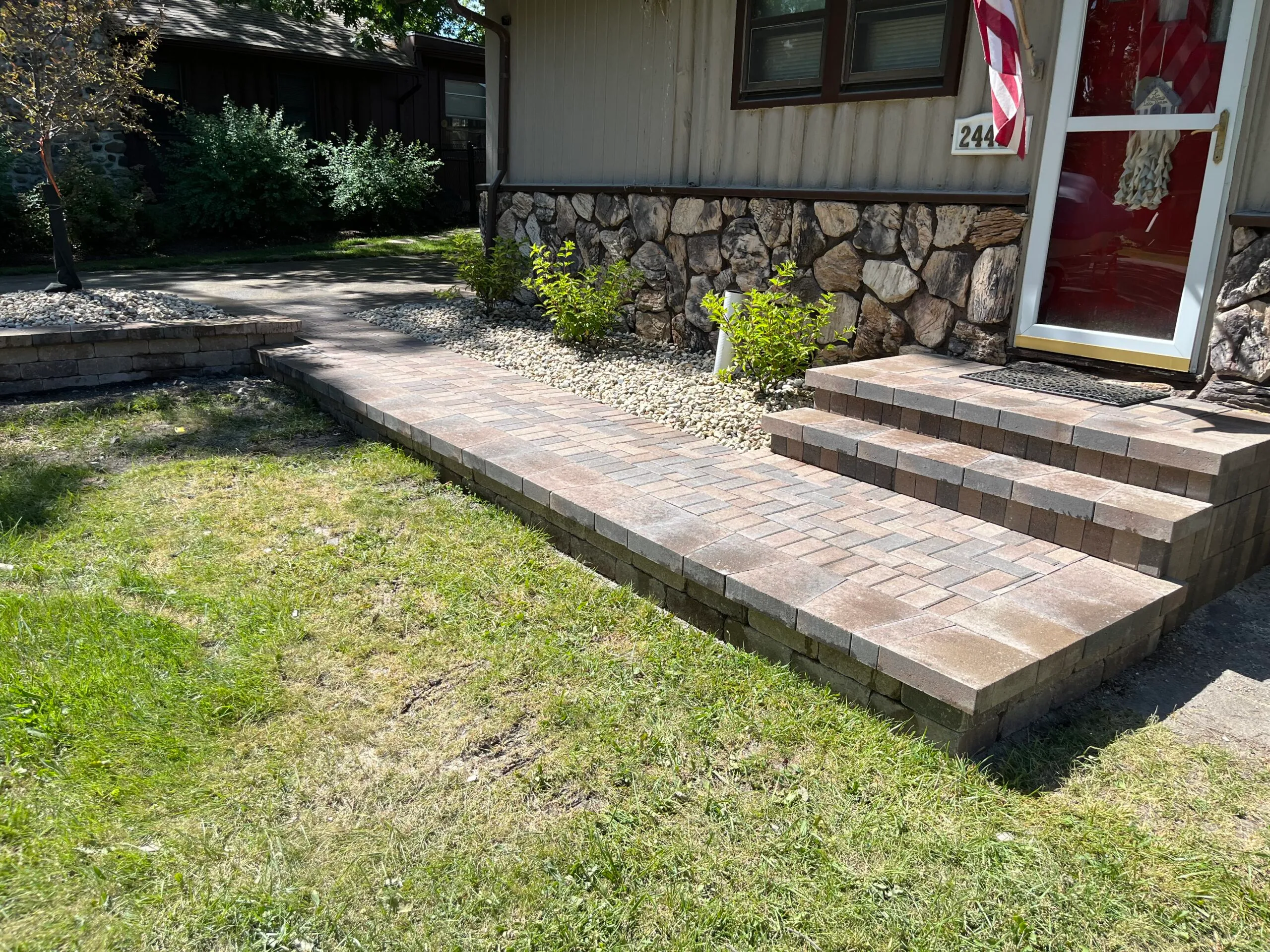 New paver entry steps